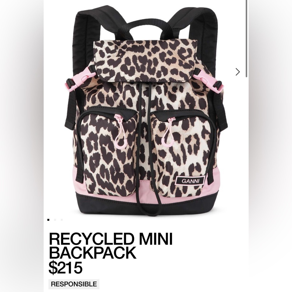 BNWT Ganni Nylon Mini Backpack